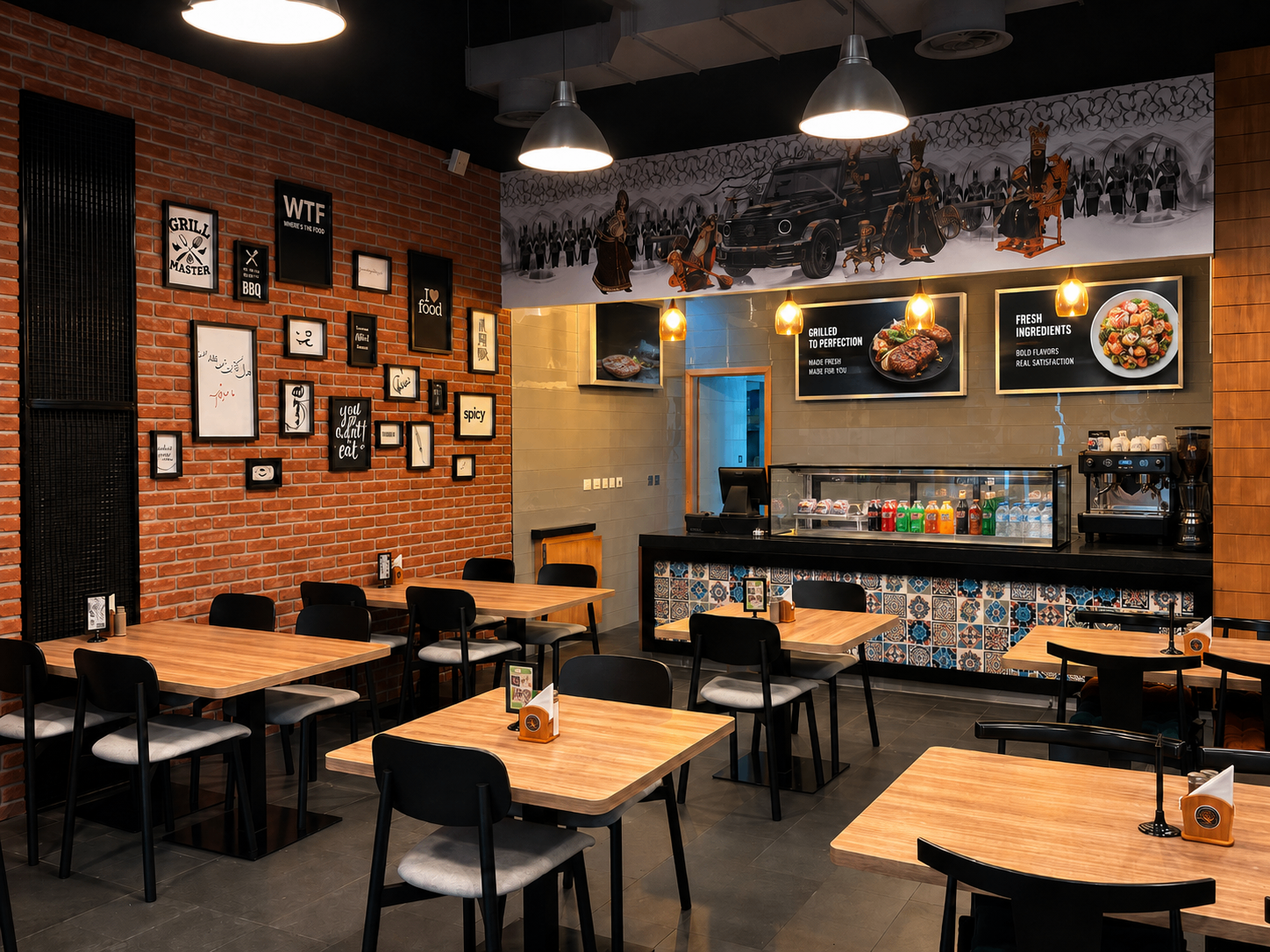 Kabab Planet Al Khuwair restaurant interior in Muscat