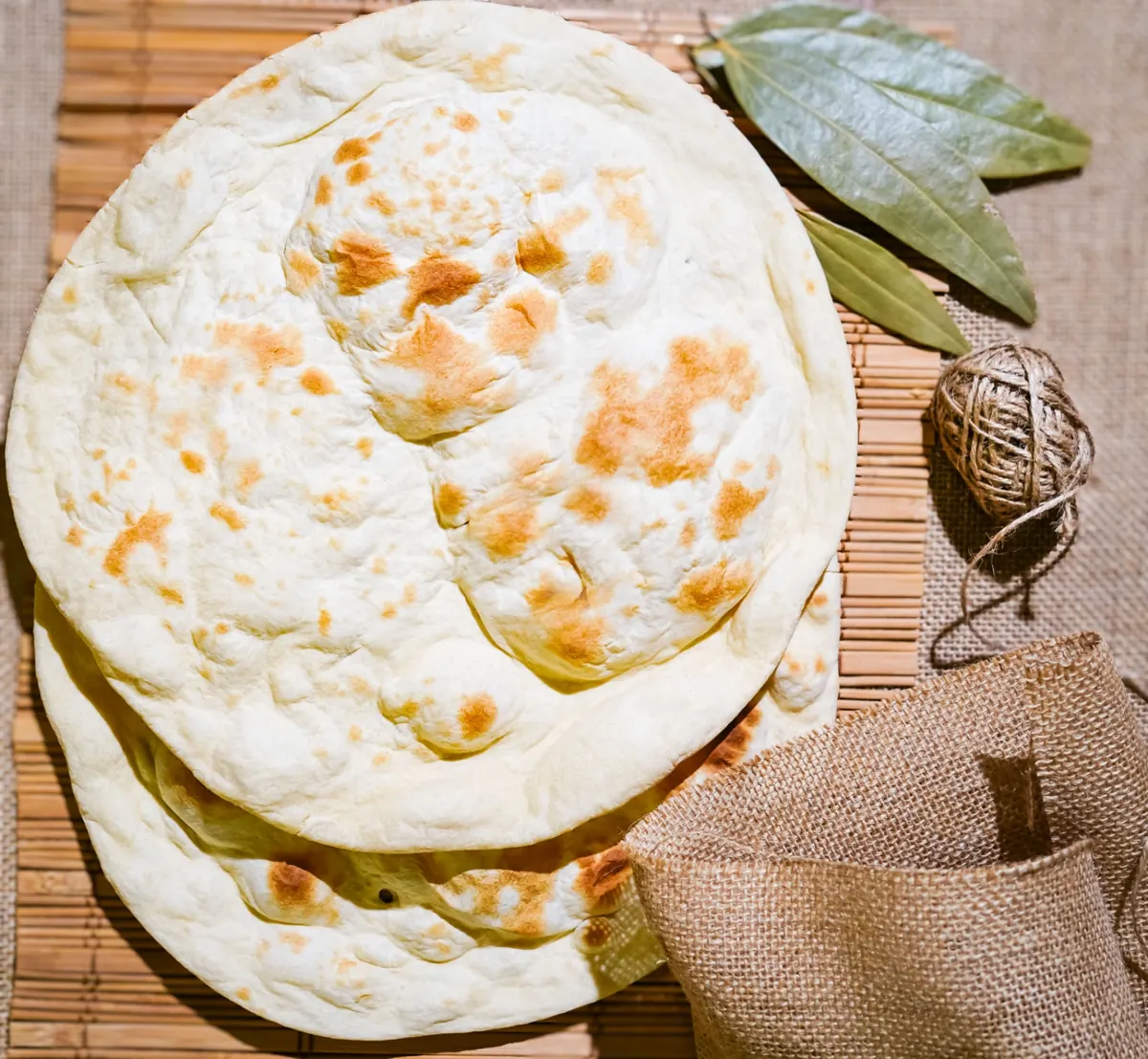 Freshly baked Persian flatbread