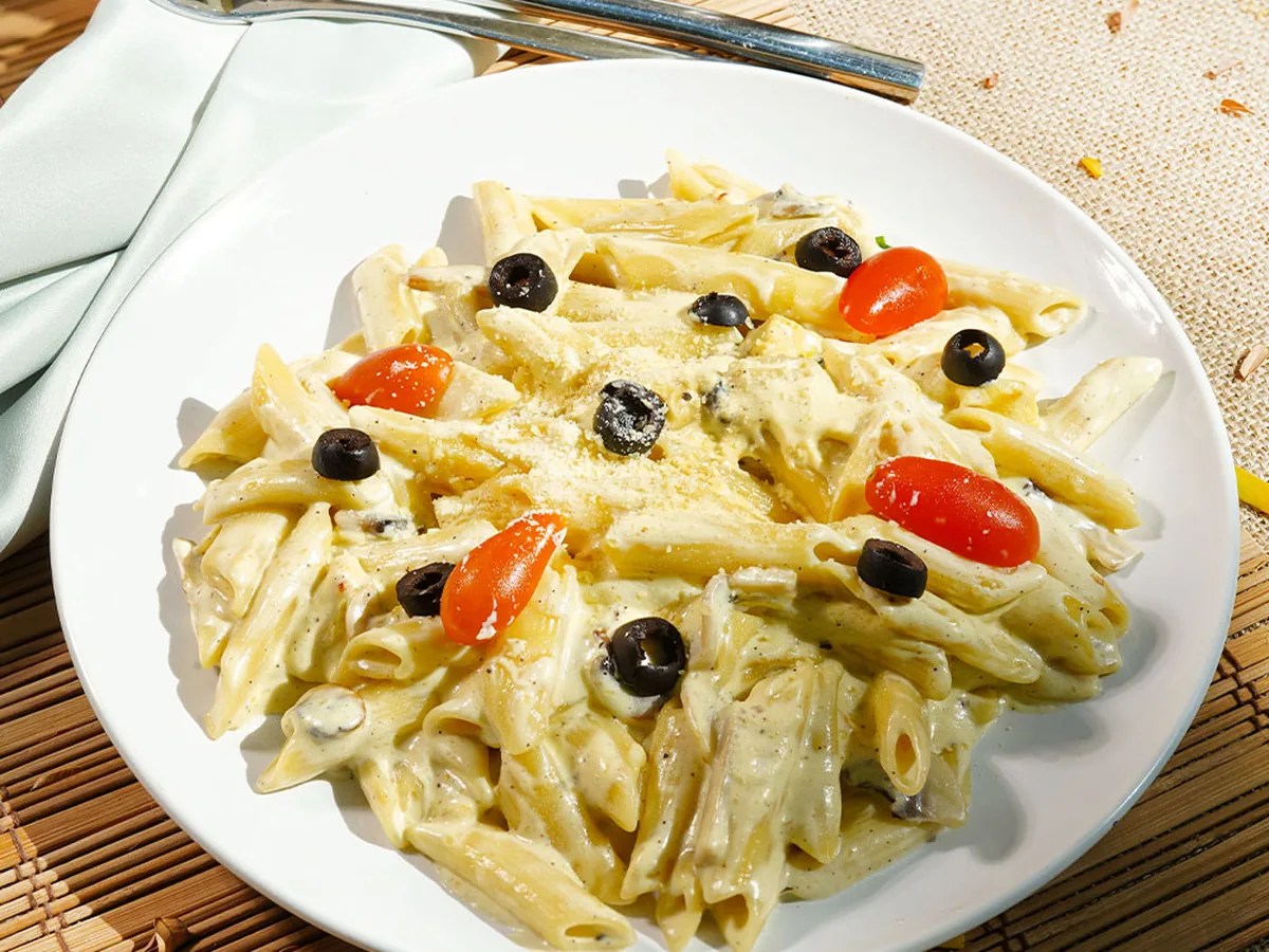 Penne Alfredo at Kabab Planet