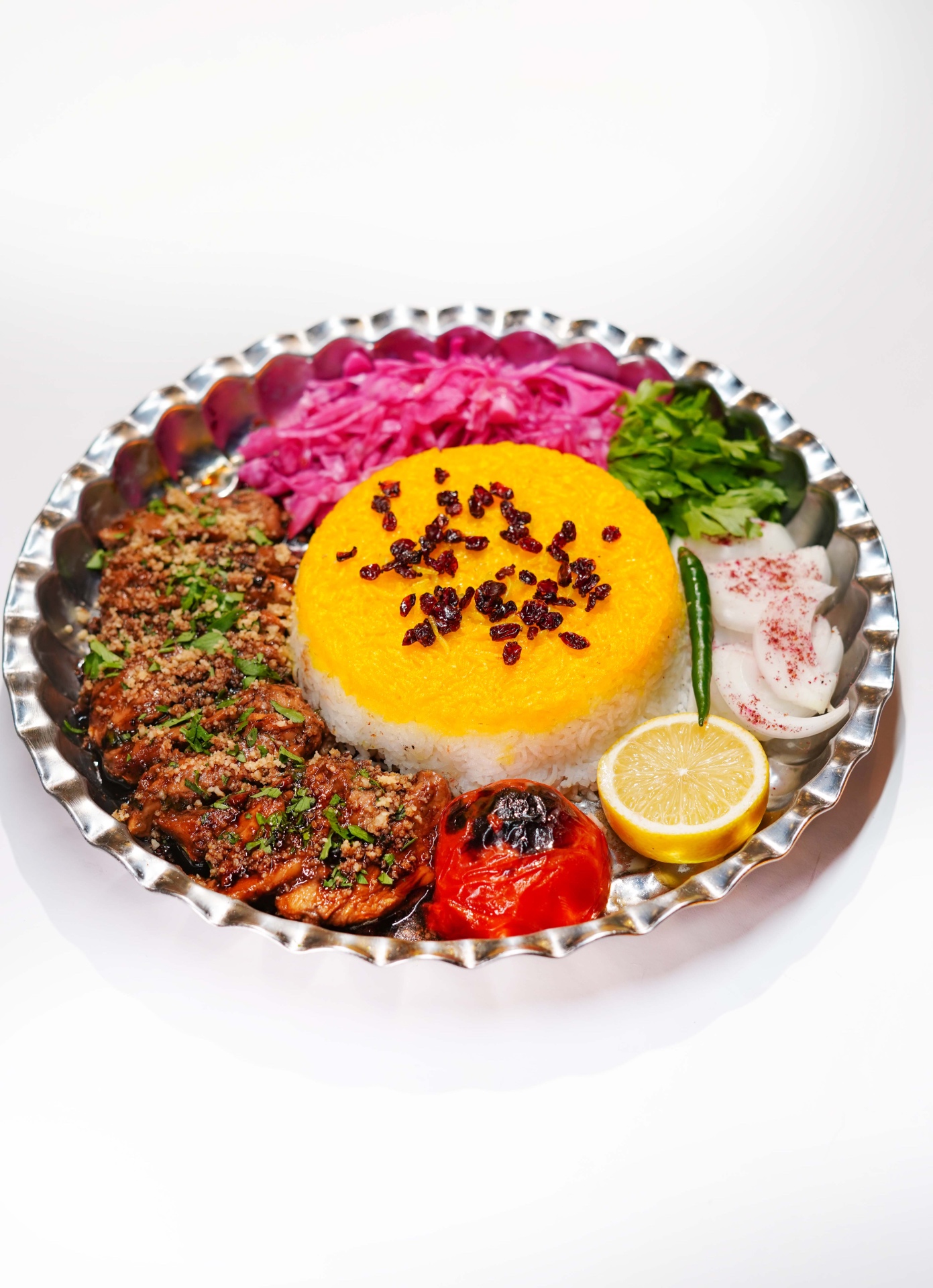 Salad Shirazi — cucumber, tomato, red onion, mint and sumac