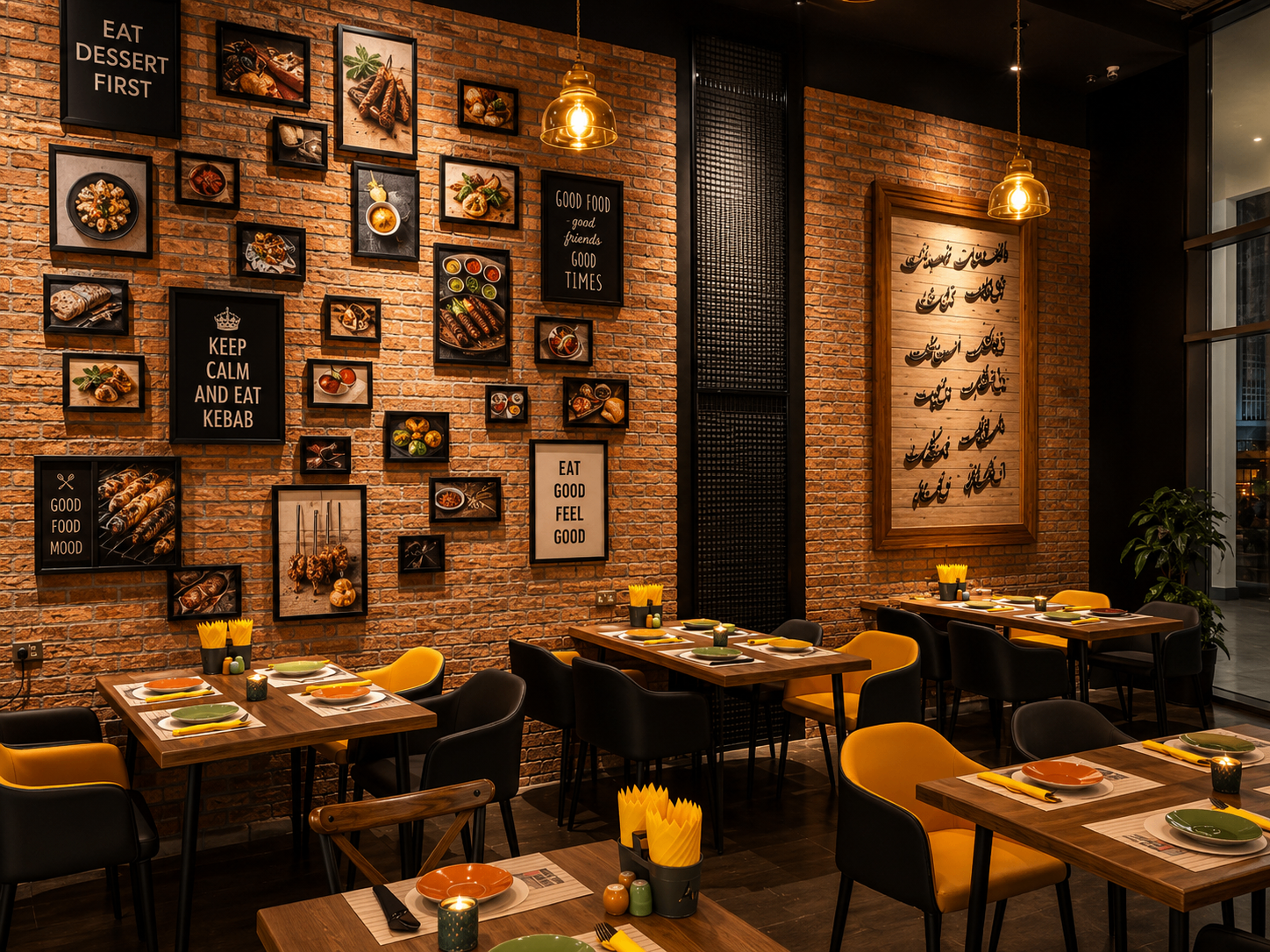 Kabab Planet Al Mouj restaurant interior in Muscat